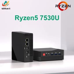 Aittact Mini PC AMD Ryzen7 7730U 4500U 4300U 5400U Desktop Gaming Computer WIFI5 BT4.0 DDR4 Triple Display Dual LAN