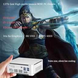 Newest Intel Core 13th Gen Mini PC I5-1340P/i7-1355U Intel Iris X Win11 12Core 16Threads WiFi6 DDR5 Type-C 3 Screen Outputs
