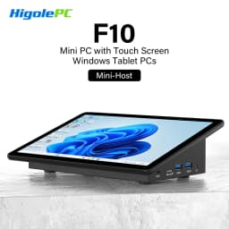HIGOLE Mini PC Celeron N5095 8GB RAM/128GB ROM 10.1 Inch Touchscreen Mini Computer Dual RS232 HDMI,Auto-Boot Mini Desktop PC