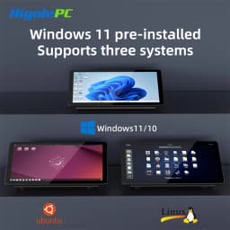 HIGOLE Mini PC Celeron N5095 8GB RAM/128GB ROM 10.1 Inch Touchscreen Mini Computer Dual RS232 HDMI,Auto-Boot Mini Desktop PC