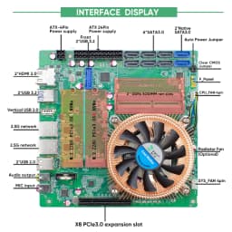 Topton 8-Bay NAS Motherboard AMD Ryzen 9 5900HX 7 5800H/5825U - 8*SATA 3*NVMe 2*2.5G LAN 1*PCIE3.0 8X 2*DDR4 - Gaming & Firewall