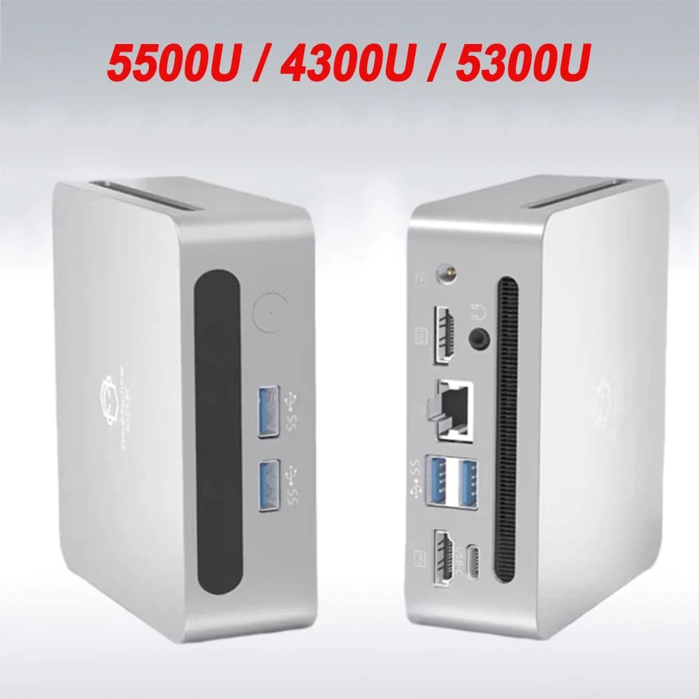 AMD Ryzen 5 5500U Ryzen 3 4300U/5300U Mini PC Windows 11 PRO DDR4 3200MHz NVME SSD WiFi6 BT5.2 Desktop Mini PC Gamer Computer