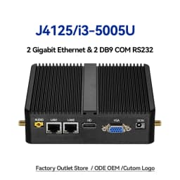 Intel Celeron J6412 Mini PC with Dual LAN 2xRS232/485 4xUSB 1xHDMI Support WiFi 4G LTE Linux Pfsense Computer Windows10 Ready