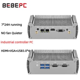 Intel Core I7-5500U I5-5200U I3-5005U Industrial Mini PC Dual LAN 2xRS232 COM 4xUSB3.0 1xHDMI Support WiFi Linux Ubuntu Computer