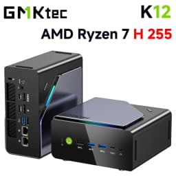 GMKtec K12 Mini PC AMD Ryzen™ 7 H 255 Dual DDR5 5600MT/s 3*SSD PCIe WiFi 6 BT 5.2 Dual 2.5G LAN OCulink Desktop Computer
