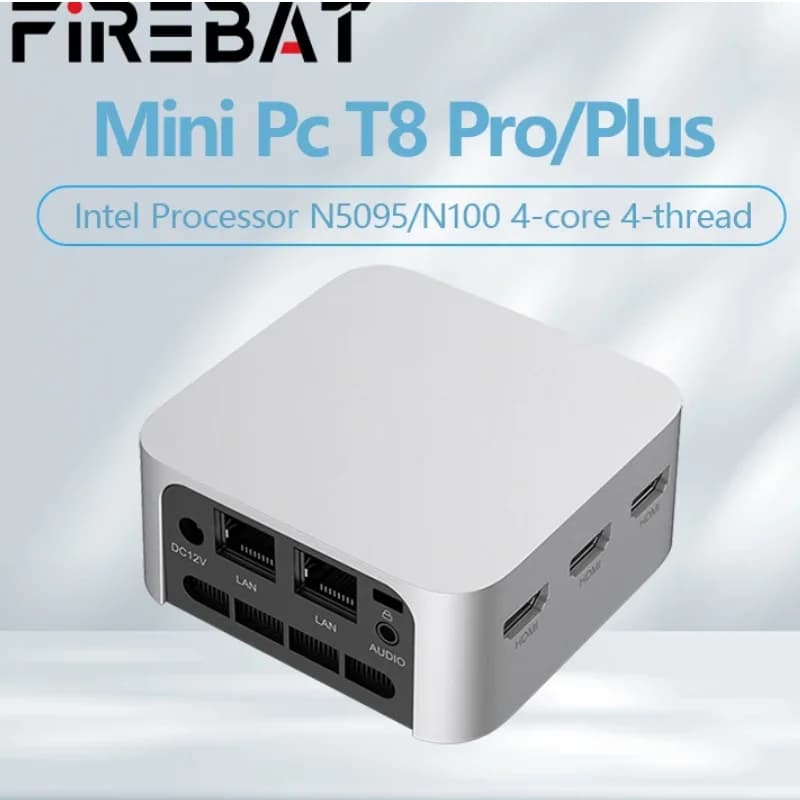 FIREBAT T8 Pro Intel N100 Mini PC Windows 11 16GB DDR5 512GB SSD Dual Gigabit Ethernet Port WIFI5 BT4.2 4K HD Multifunction PC