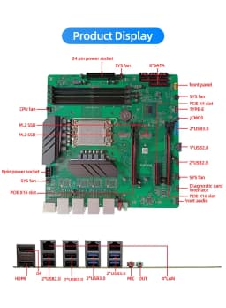 Topton 8-Bay NAS M-ATX Motherboard Z690 LGA1700 12-14th Gen Intel CPU 4xDDR4 8xSATA 4xNVMe 4x2.5G LAN 3xPCIE Firewall Server Boa