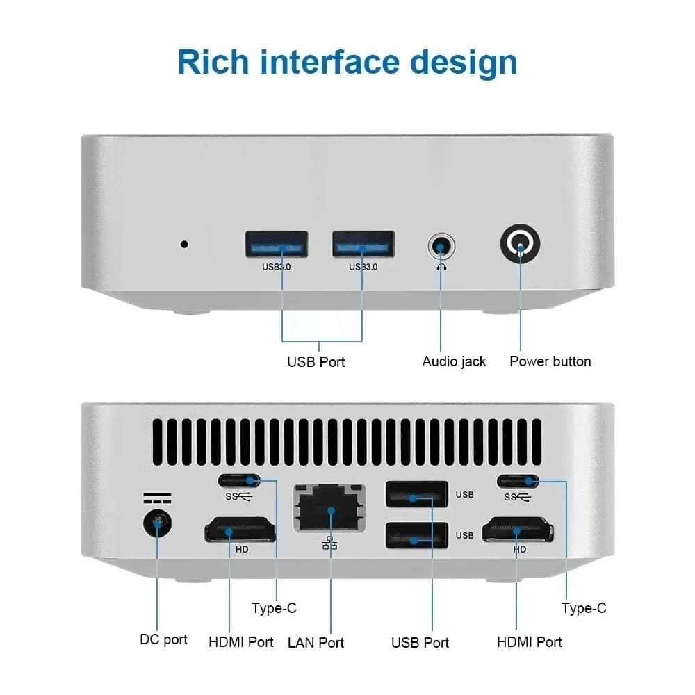 SZBOX W6 N3700 N3710 N3160 Mini PC Intel Pentium 4C4T DDR3 M.2 SATA WiFi5 BT4.2 Dual HDMI Gigabit Office Desktop Computer