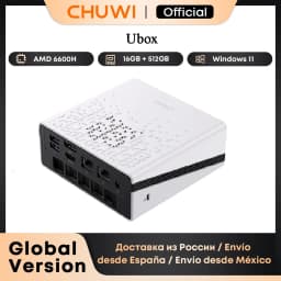 CHUWI UBox Mini PC Ryzen 6600H Processor AMD CPU 16GB RAM 512GB SSD Windows 11 Desktop Computer PC 4K Decording WIFI 6 PC
