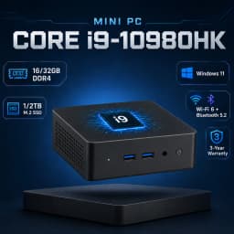 MINI PC Computer with Windows 11 Intel Core I9 10980HK 16GB/32GB RAM 1TB SSD WIFI 6 BT5.2 4K HD for Gaming Office Study