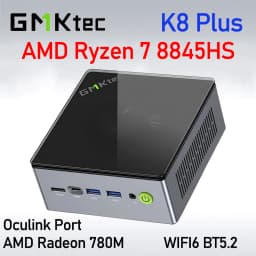 GMKtec K8 Plus AMD Ryzen 7 8845HS MINI PC Oculink Windows 11 Pro DDR5 M.2 2280 SSD WIFI6 BT5.2 Desktop Mini PC Gamer Computer