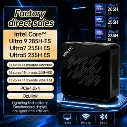 SZBOX Intel Core Ultra 9 285H ES Mini PC Gaming Computer DDR5 PCIe 4.0 SSD Dual LAN WiFi 6E BT5.3 HDMI 2.1 Mini Computer