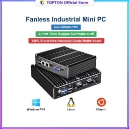 Topton Compact Mini PC Fanless Intel Celeron N2840 N2930 J1800 Dual LAN DDR3L MSATA SSD Firewall NAS Computer Homelab Server