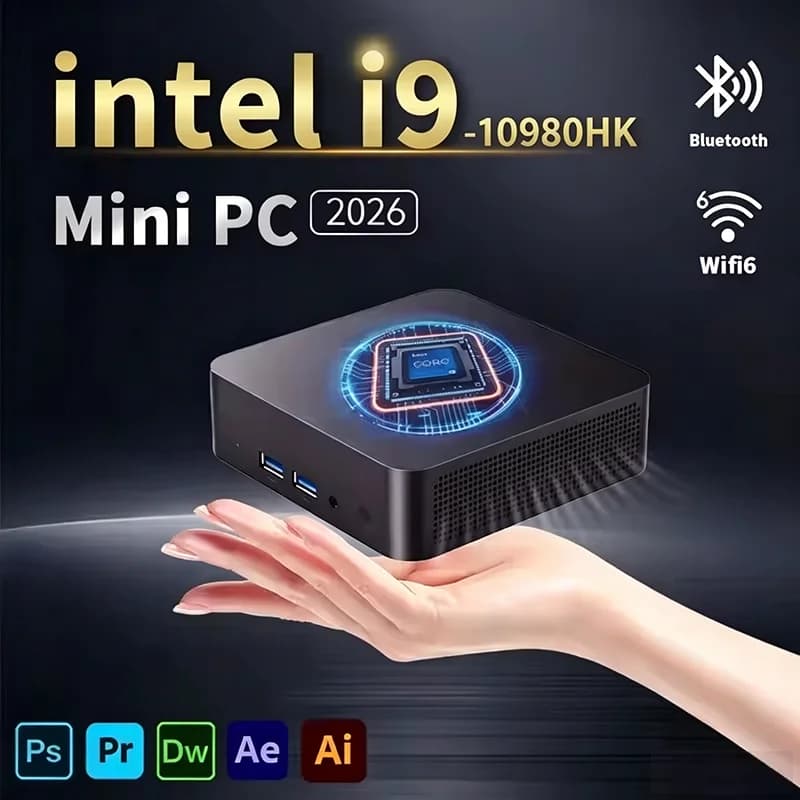 Mini Gaming PC Desktop Windows 11 Pro Intel Core I9 10980HK Mini PC 16GB DDR4 1TB SSD PC Gamer Computer Dual WIFI 6 BT5.2 4K HD