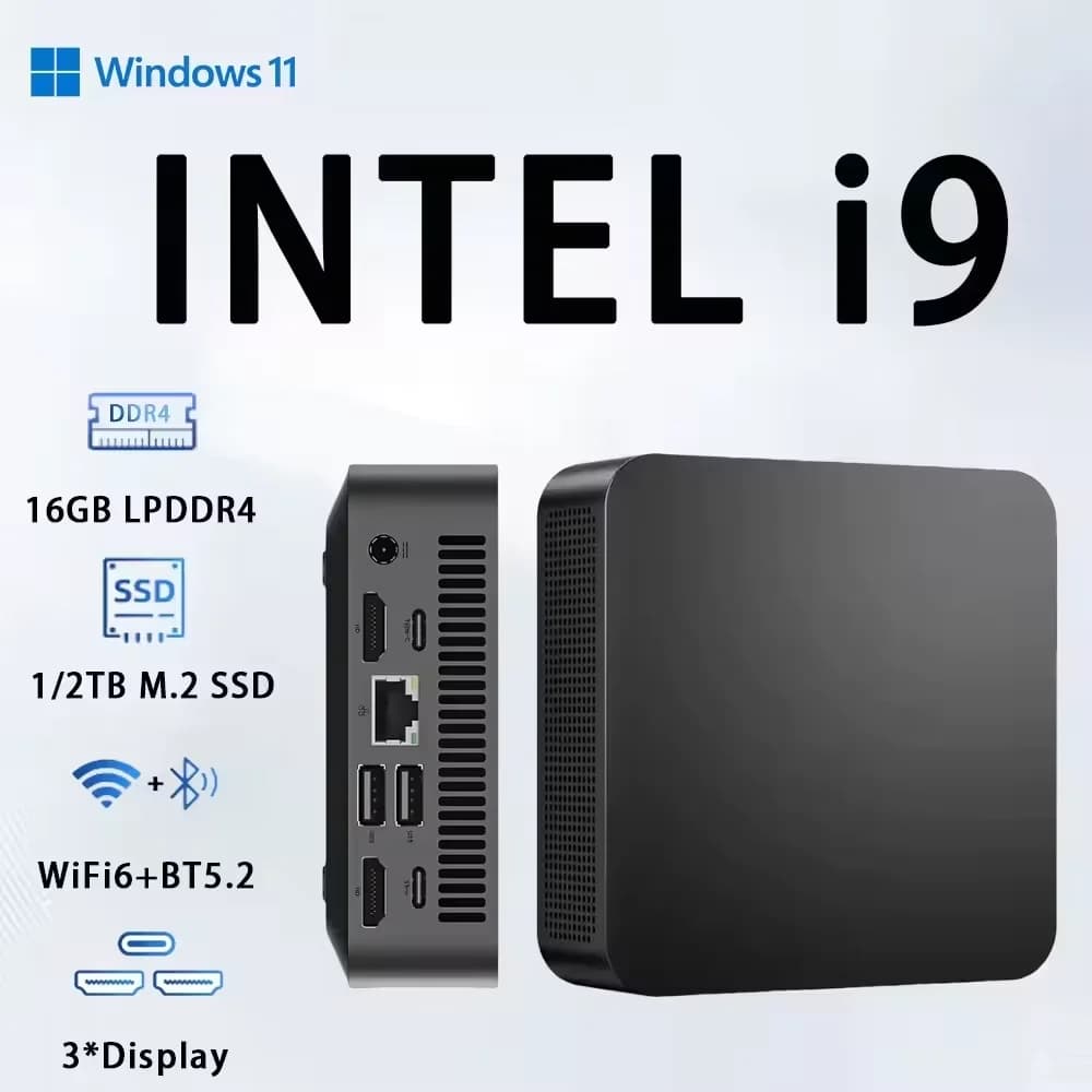 Windows 11 Mini PC Intel Core i9 10980HK Windows 11 Pro PC Intel UHD Graphics Ethernet 10/100/1000Mbps Desktop Computer PC