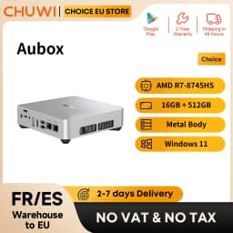Chuwi Aubox Amd R7 8745Hs Mini Pc with Oculink 16Gb 512Gb Ssd Windows 11 4K 60Hz Display Wifi 6 Bt 5.1 Extend M.2 2t*2