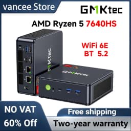AittactXGMKtec M6 Ultra AMD Ryzen 5 7640HS Mini PC DDR5 M.2 SSD Windows 11 Pro WiFi 6E BT5.2 2.5G LAN Desktop Gaming Office PC