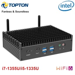 13th Gen I7 1355U I5 1335U Fanless Intel Gamer Mini PC 2*2.5G LAN PCIE4.0 DDR4 Thunderbolt 4 EGPU Desktop PC Mini Computer WiFi6