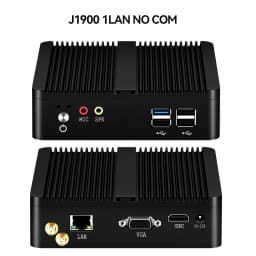 Helorpc Fanless Industrial Mini PC with Celeron N2840/N2930/J1900/J2900 Support Windows10 2xGigabit Ethernet 4xUSB WIFI Computer