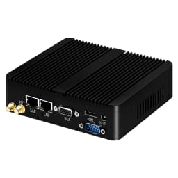 Helorpc Fanless Industrial Mini PC with Celeron N2840/N2930/J1900/J2900 Support Windows10 2xGigabit Ethernet 4xUSB WIFI Computer