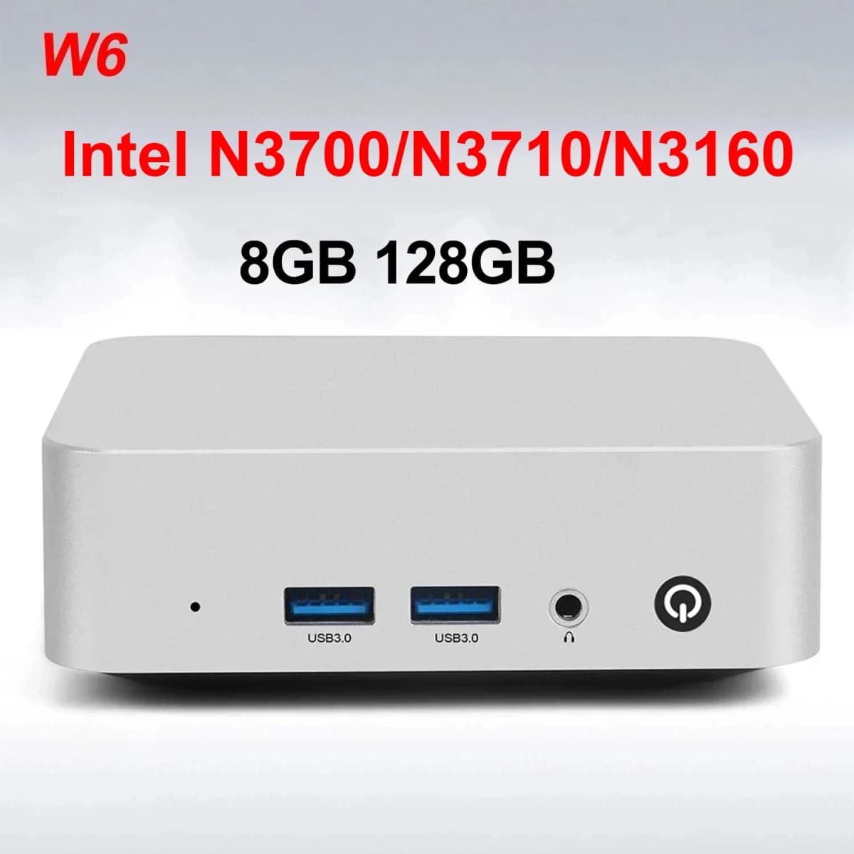SZBOX W6 MINI PC Intel Processor N3700/N3710/N3160 MINI PC Windows 10 8GB 128GB M.2 SATA SSD 1000M LAN USB3*2 Desktop Office PC