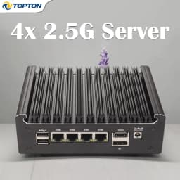 Topton Fanless Mini PC Intel N150 I5-8250U (4x 2.5G LAN I226-V) Firewall Router Support PfSense/Proxmox/ESXi Silent Mini Server