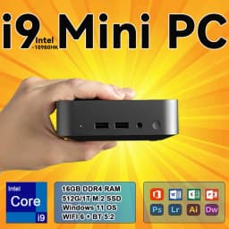 Brand New Mini PC Intel Core I9-10980HK 16GB RAM 1/2TB SSD Bluetooth 5.2 WiFi6 1000M Ethernet Windows 11 Gaming Office PC