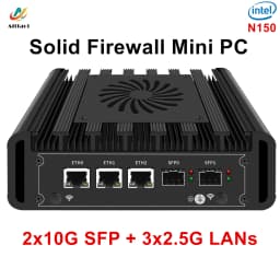 Firewall Mini PC Intel N150 I3 N300 2x10G SFP 3x2.5G I226-V Lans DDR5 NVMe PfSense OPNsense Micro Firewall Appliance