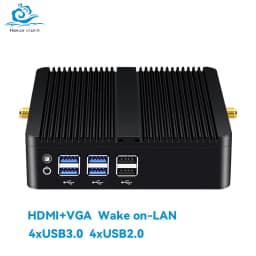 Intel Core I7-4500U I5-5200U I5-4200U Mini PC with 4xUSB3.0 4xUSB2.0 1xHDMI 1xVGA Support Pfsense Linux Computer Win10 Ready