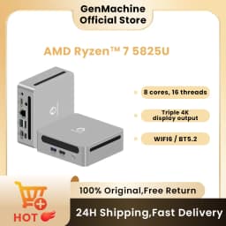 GenMachine Ryzen 7 5700U 5825U 5800H Ryzen 9 5900HX Windows 11 Ryzen MINI PC DDR4 WIFI6 RTL8852, BT5.2 Diy Gaming Pc Computer