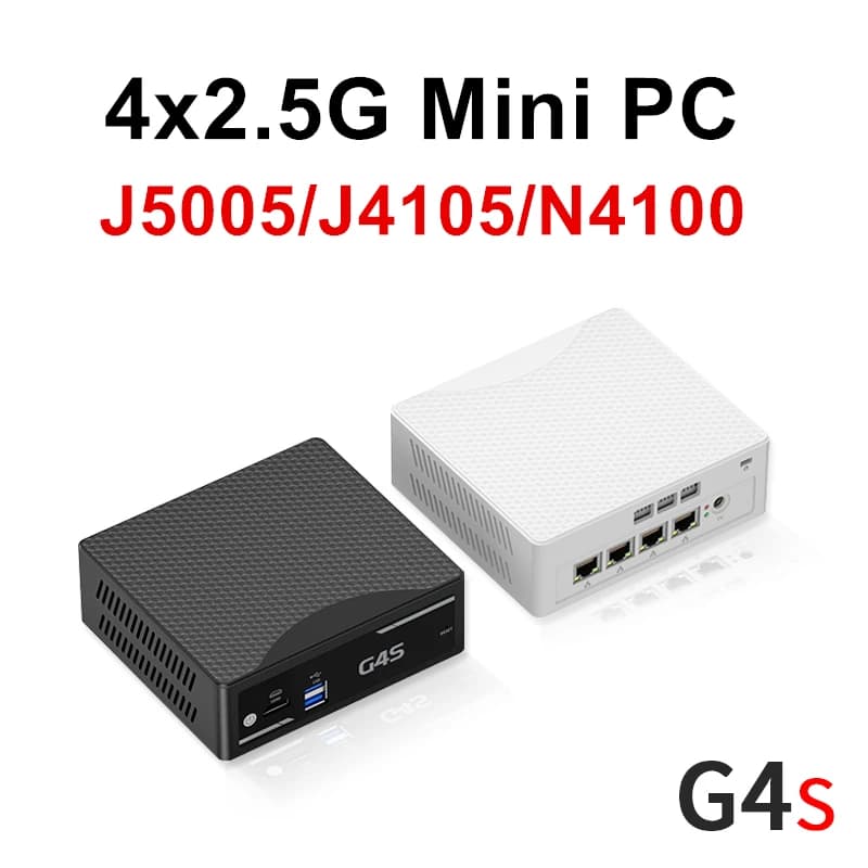 Topton 4x2.5G LAN Firewall Mini PC Intel J5005 J4105 N4100 N3160 NAS Computer MSATA+2.5 inch SATA PfSense Proxmox Home Server