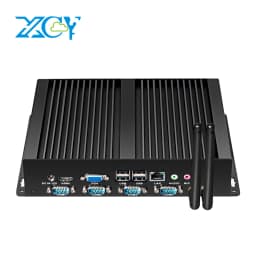 XCY Fanless Industrial Mini PC Intel Core I5-3317U 4x COM DB9 8x USB Support Windows XP/7/8/10 Linux