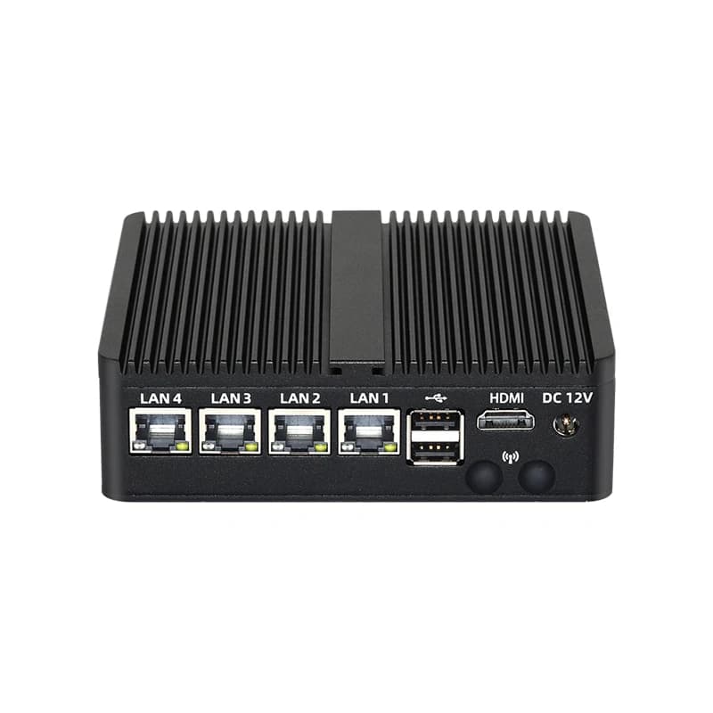 Fanless Mini PC Soft Router Intel Celeron J6412 J4125 J1900 N2830 N150 4x Ethernet 2.5G Intel I226V NIC Friewall Appliance