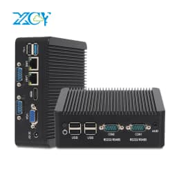Fanless Industrial Mini PC Pentium J2900 4x Serial Ports RS232 RS485 2x Gigabit Ethernet Mini PCIe WiFi 4G LTE SIM Windows Linux
