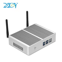 XCY Fanless Mini PC Intel Core i7 4500U i5 4200U i3 5005U Windows 10 HDMI VGA Display 300Mbps Wi-Fi Gigabit Ethernet Linux HTPC