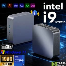NEW Intel Core I9 10980HK 32GB RAM 1/2TB SSD Bluetooth 5.2 WiFi6 1000M Ethernet Windows 11 Gaming Office Intel I9 Mini PC