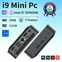 I9 MINI Gaming PC Windows 11 Intel Core I9 10980HK MINI Host 16GB 32GB DDR4 2048GB SSD Wi-Fi 6 BT5.2 Gaming MINI PC