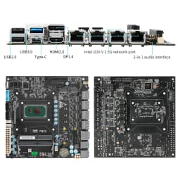 6 Bay NAS Motherboard 11th Gen Intel I7 1165G7 I5 1135G7 I3 1115G4 4x I226 2.5G 6xSATA 2xM.2 NVMe PCIEx4 Mini ITX Firewall Board