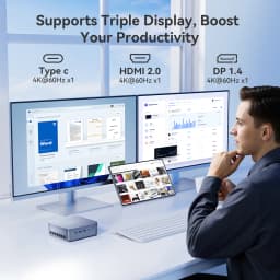 KAMRUI Mini PC Intel i7-14650HX 16Cores 32GB DDR4 1TB SSD 5.2GHz Mini Desktop Computer Wifi6E 4K@60Hz Win11pro for Gaming Design