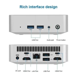 SZBOX W6 Intel N3700/N3710/N3160 Mini PC DDR 2*SATA SSD Wifi BT Pocket Office Computer Windows 10 Desk Computer