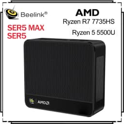 Beelink Mini PC SER 5 SER5 MAX AMD Ryzen R7 7735HS R5 5500U Desktop Gaming Computer WiFi 6 1000M M.2 2280 NVMe SSD 4K 60Hz