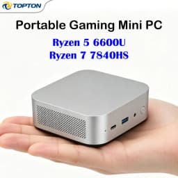Portable Gaming Mini PC AMD Ryzen 7 7840HS Ryzen 5 6600U 24GB 16GB LPDDR5 USB4 Dual M.2 NVMe NUC Desktop Computer Windows 11