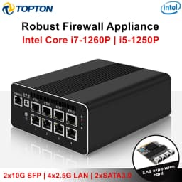 Robust Firewall Appliance Intel I7-1260P I5-1250P I3-1215U 8505 Mini PC 2X10G SFP 4x2.5G LAN 2*SATA3.0 Proxmox PfSense OPNsense