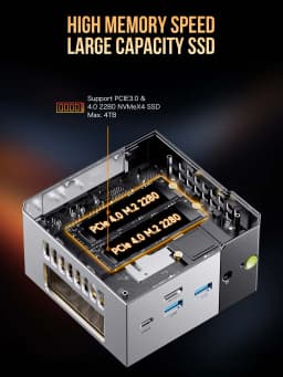 GMKtec EVO-X1 Ryzen Al 9 HX 370 / EVO-X1 Pro Ryzen Al 9 HX 470 PCIE4.0 Oculink Port CPU+CPU+NPU TDP 65W Gaming Mini Pc LPDDR5X
