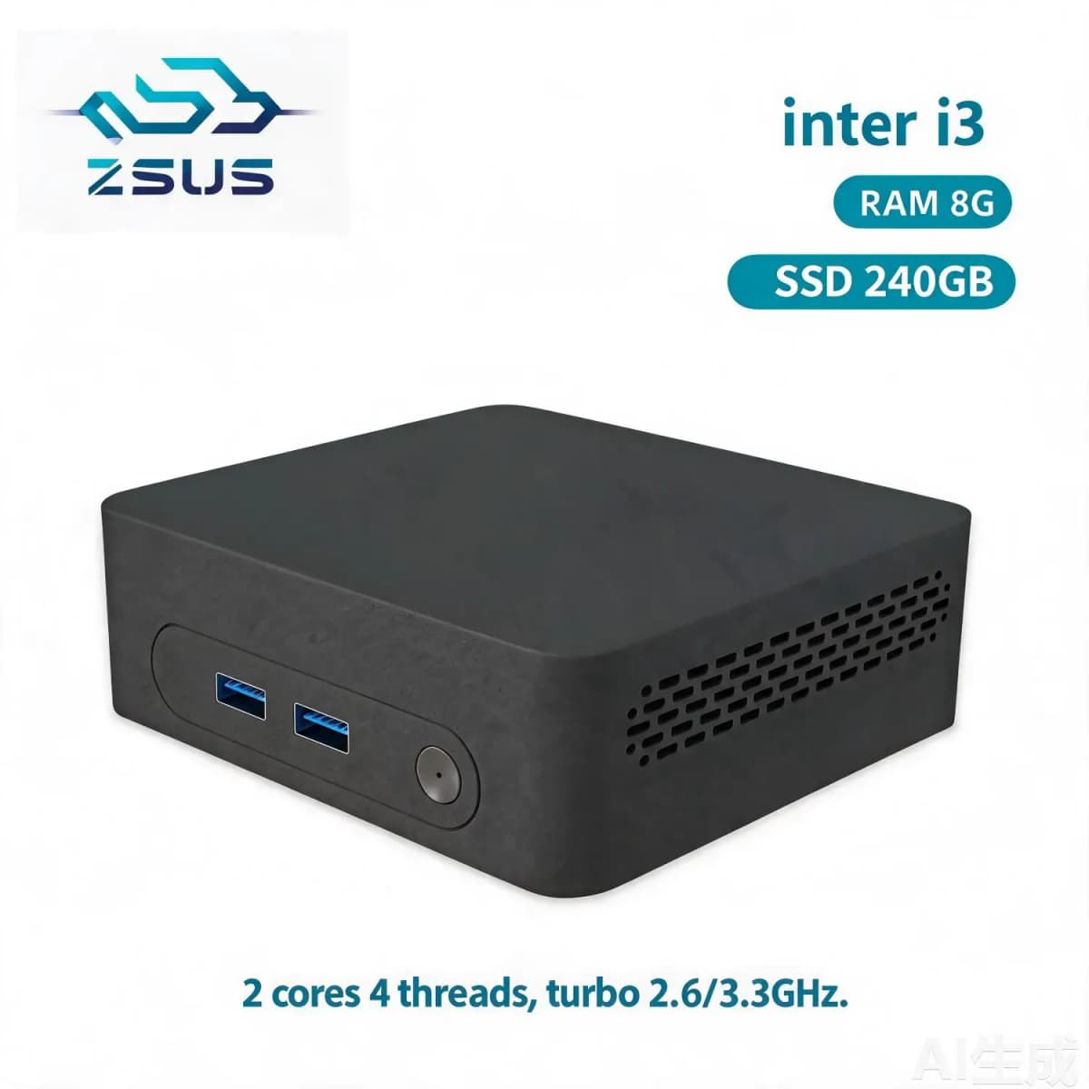 ZSUS i3 Mini PC Intel Celeron Desktop Gaming Computer 8GB 16GB 128GB 240GB DDR4 USB3.0