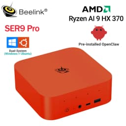 Beelink SER9 Pro SER10 Max Ubuntu Windows 11 OpenClaw Preinstalled AMD Ryzen 7 HX370 HX470 32GB RAM 1TB NVMe SSD Wifi6 Gaming PC