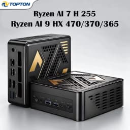 AMD Ryzen 7 H255 AI 9 HX 370 470 U9 285H ES Gaming Mini PC MCIO USB4 LPDDR5 Dual 2.5G LAN Windows 11 WiFi6E Desktop Computer