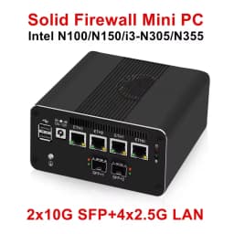 Topton Solid Firewall Mini PC 2x 10G SFP+ 4x/8x 2.5G LANs Twin Lake Intel N150 DDR5 NVMe Proxmox pfSense Network Homelab Server
