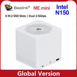 Home Network Storage MINI Host Beelink ME Mini NAS Intel Twin Lake N95 N150 LPDDR5 4800MHz 12G 16G RAM 1T SSD WiFi6 Dual 2.5 Lan