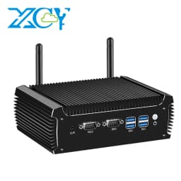 Fanless Industrial Mini PC Intel Core 6th 7th 8th CPUs 2x COM RS232 RS485 2x GbE Win10/11 Linux 4G SIM WiFi GPIO TPM Expansion